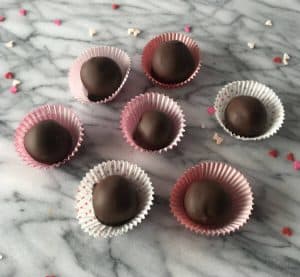 Valentine's candy in paper liners