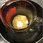 Lip balm ingredients being melted