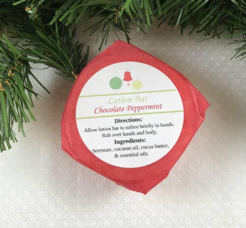 Lotion bar with label | peppermint lotion bar