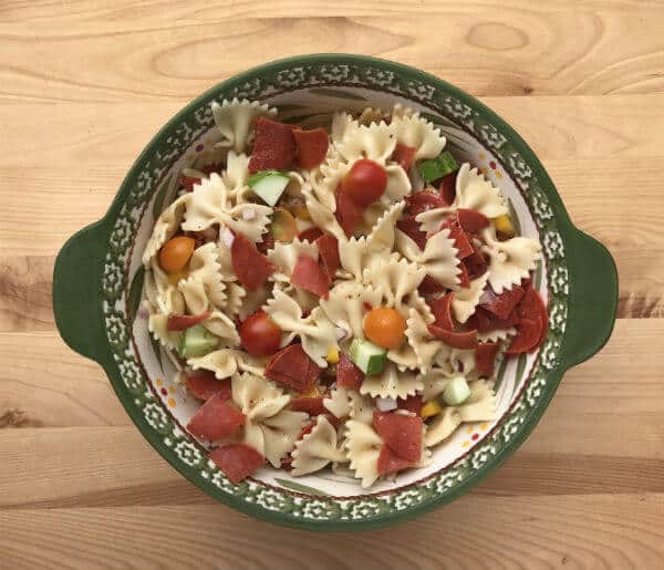 Pepperoni pasta salad