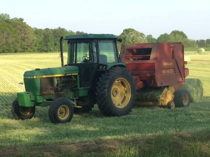 Tractor and baler