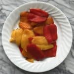 Mixed peppers that have been oven roasted | oven roasted red peppers
