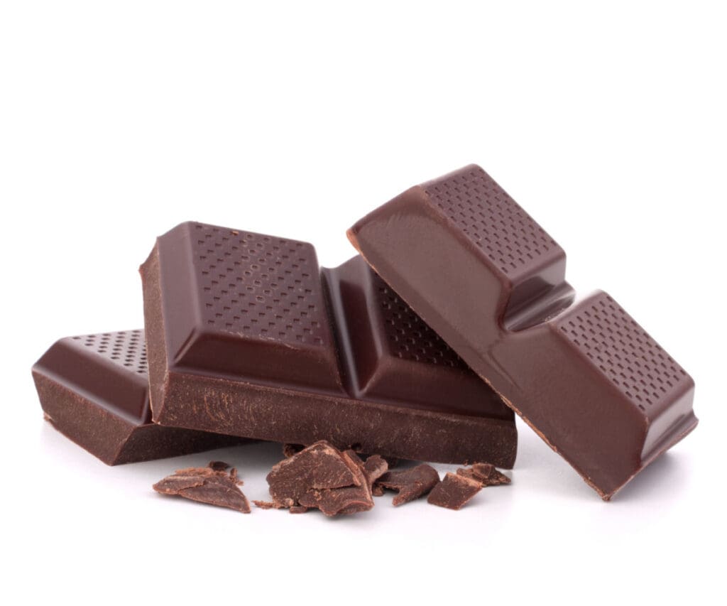 pieces of a chocolate bar