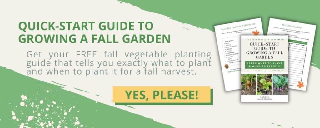 a box with pictures of the fall gardening guide