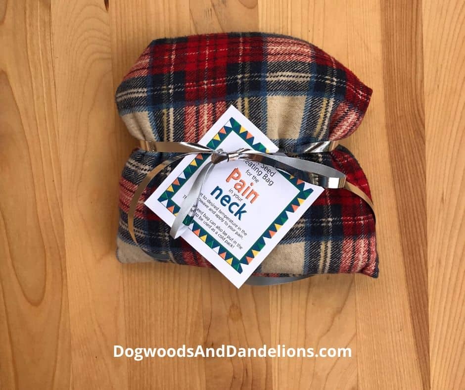 A flaxseed heating bag makes a unique homemade gift idea.