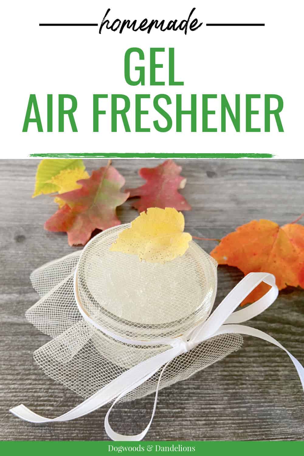 Homemade Gel Air Freshener Dogwoods & Dandelions