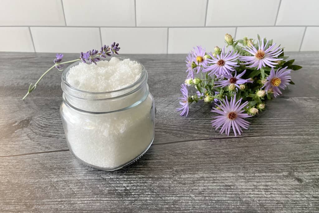 lavender bath salts with asters