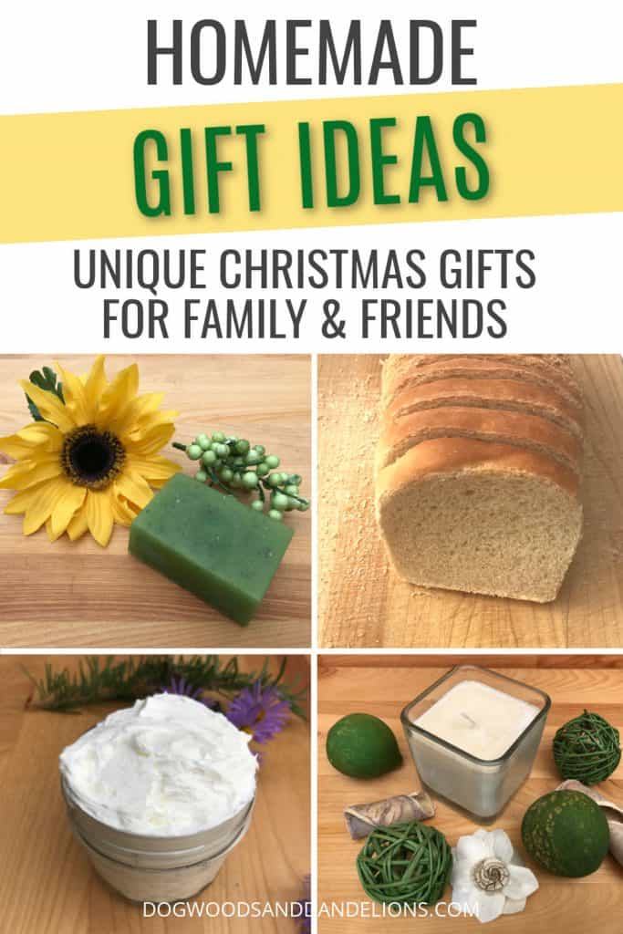 a selection of unique homemade gift ideas