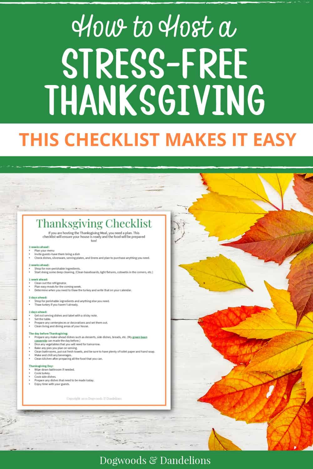 How to Host a Stress-Free Thanksgiving – Dogwoods & Dandelions