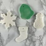 Unpainted homemade clay ornaments